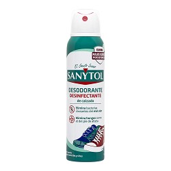 Desodorante desinfectante especial calzado sanytol spray 150ml.