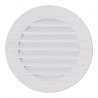 Rejilla ventilación redonda empotrable con mosquitera ø80mm abs blanca