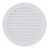 Rejilla ventilación redonda empotrable con mosquitera ø120mm abs blanca