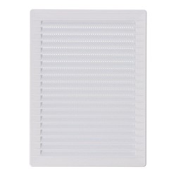 Rejilla ventilacíón rectangular empotrable mosquitera abs 137x207mm blanco