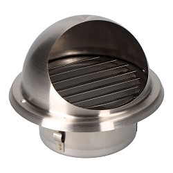 Rejilla ventilación acero inox copa empotrable ø100 mm