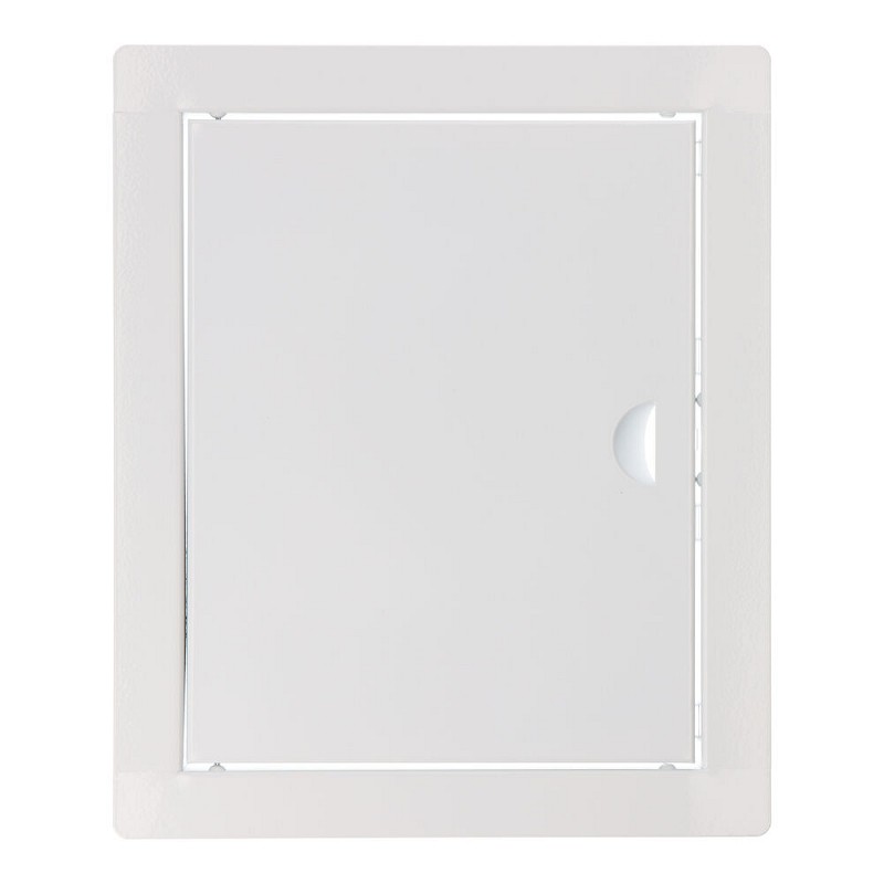 Tapa de registro rectangular empotrable acero blanco 20x25cm