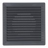 Rejilla ventilación cuadrada empotrable ø 100mm con mosquitera 170x170x11,5mm abs gris