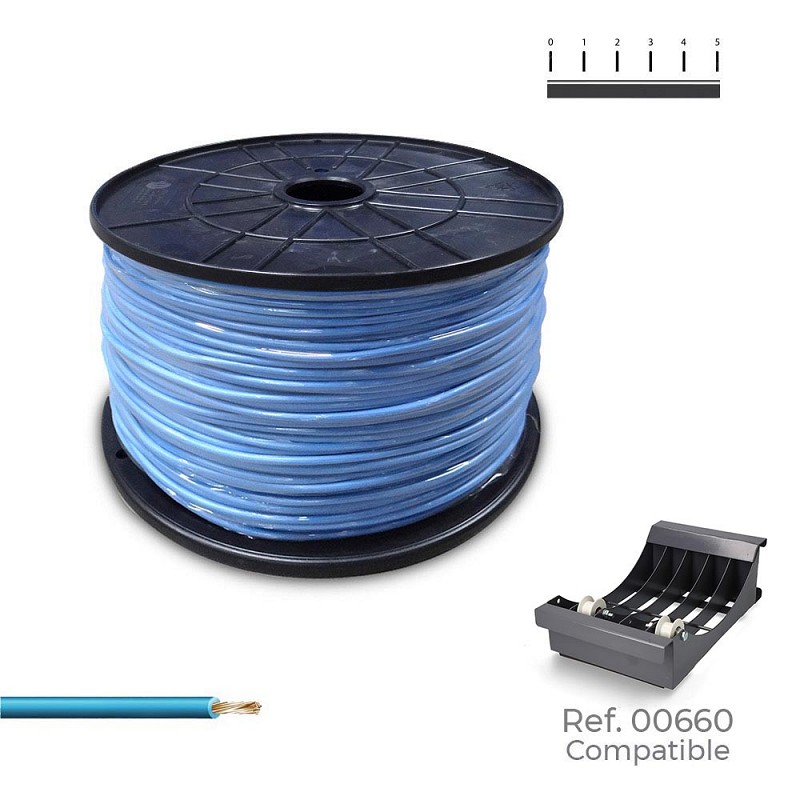 Cablecillo h07z1-k 2,50 mm² azul 500 m. ( bobina mediana )