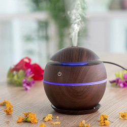 Mini humidificador difusor de aromas dark walnut innovagoods