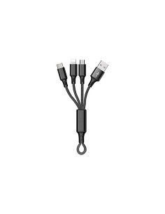 Compra Cable conexion lighthing tipo c 2a 3 en 1 1 metro negro 16cm 18,8x10x2cm abs MYWAY MWUSC0022 al mejor precio