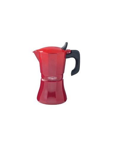 Compra Cafetera aluminio induccion petra roja 6 tazas OROLEY 215090311 al mejor precio
