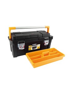 Compra Caja herramientas abs negro profesional plus 1 bandeja 650 x 300 x 295 mm asa aluminio IRONSIDE 100657 al mejor precio