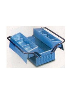 Compra Caja herramientas metal azul 2 compartimientos 400 x 210 x 195 mm HECO 102 5 al mejor precio