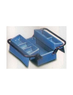 Compra Caja herramientas metal azul 2 compartimientos 330 x 175 x 140 mm HECO 102 3 al mejor precio