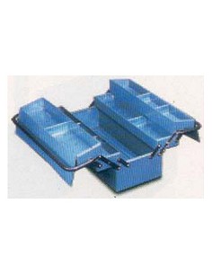 Compra Caja herramientas metal azul 4 compartimientos 530 x 205 x 210 mm HECO 108 7 al mejor precio