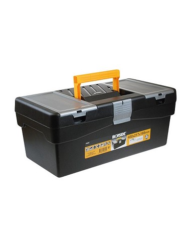 Compra Caja herramientas polipropileno negro "s" 400 x 217 x 166 mm IRONSIDE 100620 al mejor precio