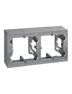 Compra Caja superficie 2 elementos aluminio serie 10 SIMON F1090752026 al mejor precio