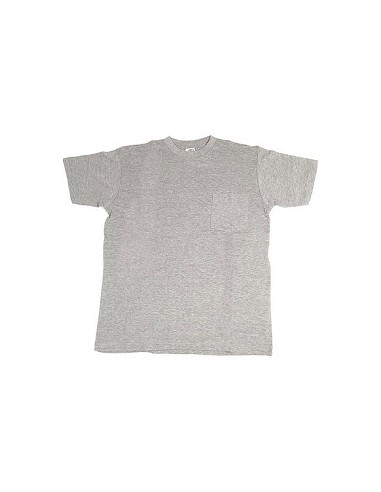 Compra Camiseta algodon 140 gr con bolsillo gris talla l JUBA 633/L al mejor precio