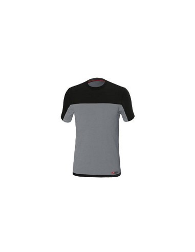 Compra Camiseta stretch bicolor gris-negro talla l ISSA 8772-080-L al mejor precio