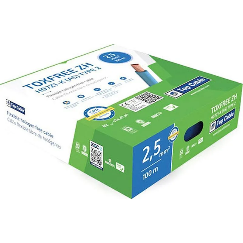 Compra CABLE LIBRE HALOGENO HO7Z1-K 1X2,5 100MT NEGRO BRICABLE 151N002MC100 al mejor precio