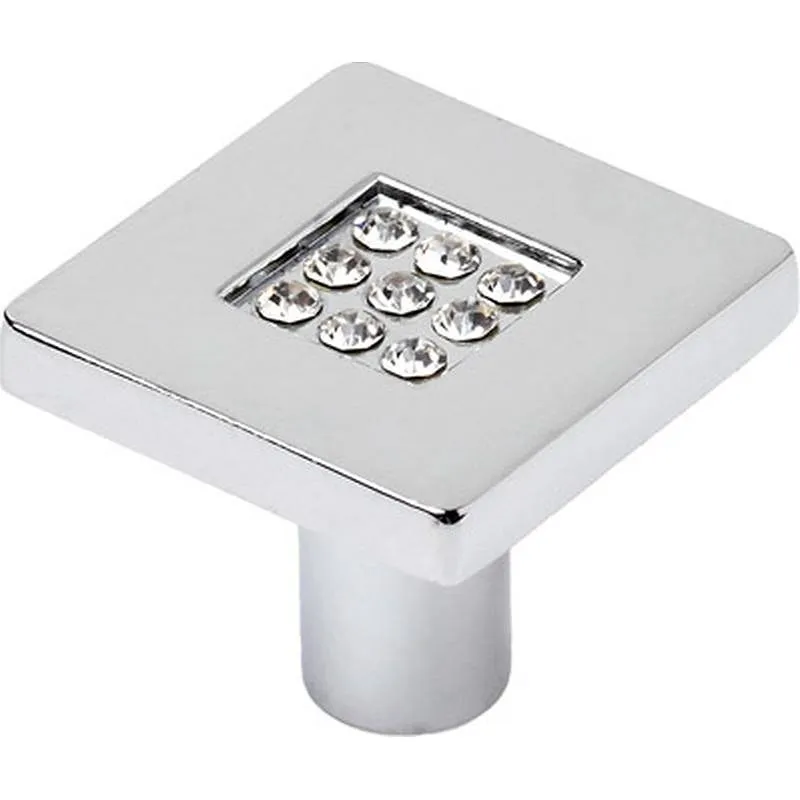 Compra POMO MUEBLE ZAMAK CRISTAL 28 X 28 MM CROMO BRILLO REI 7-986.21 al mejor precio