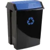 Compra CONTENEDOR RECICLAJE 50 L NEGRO 40 X 35,5 X 57,5CM TAPA AZUL TATAY 1102300 al mejor precio