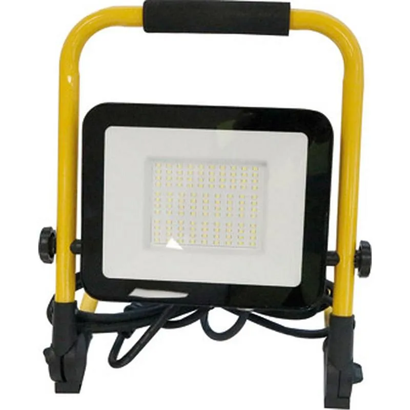 Compra PROYECTOR ILUMIN 50W IP65 4500LM 6500K LED 3MT C/BASE MET NE SONEDAS MK-020011007096 al mejor precio