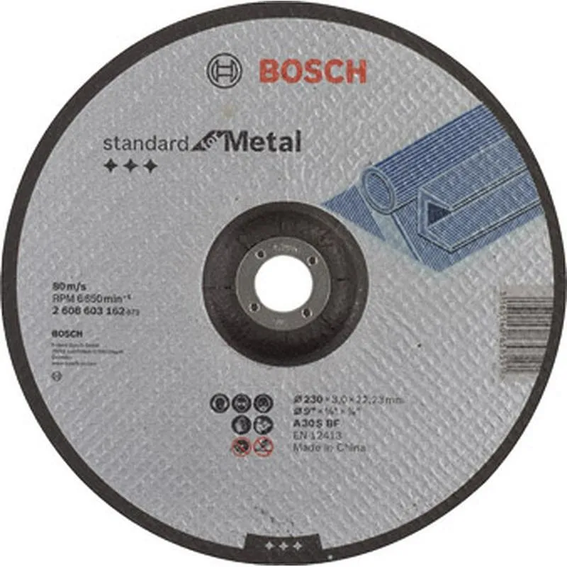 Compra DISCO CORTE METAL CONCAVO 230X3X22,23MM BOSCH BOSCH 2608603162 al mejor precio
