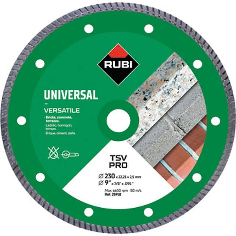 Compra DISCO CORTE G.OBRA 230 MM DIAM BASIC LINE T230-BL RUBI RUBI 25918 al mejor precio