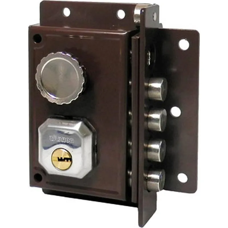 Compra CERRADURA SEGURIDAD SOBREPONER C911-D CILINDRO REDONDO 50MM 87X32X140MM MARRON DERECHA DORCAS C-C911D al mejor precio