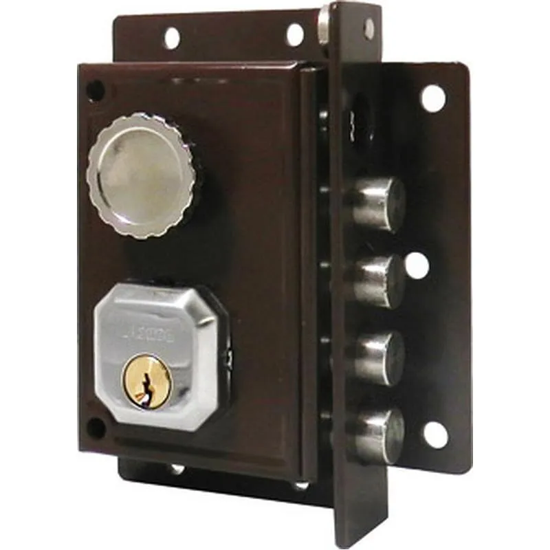 Compra CERRADURA SOBREPONER C91-D POMO/LLAVE CILINDRO REDONDO 50MM 87X32X140MM MARRON DERECHA DORCAS C-C91D- al mejor precio