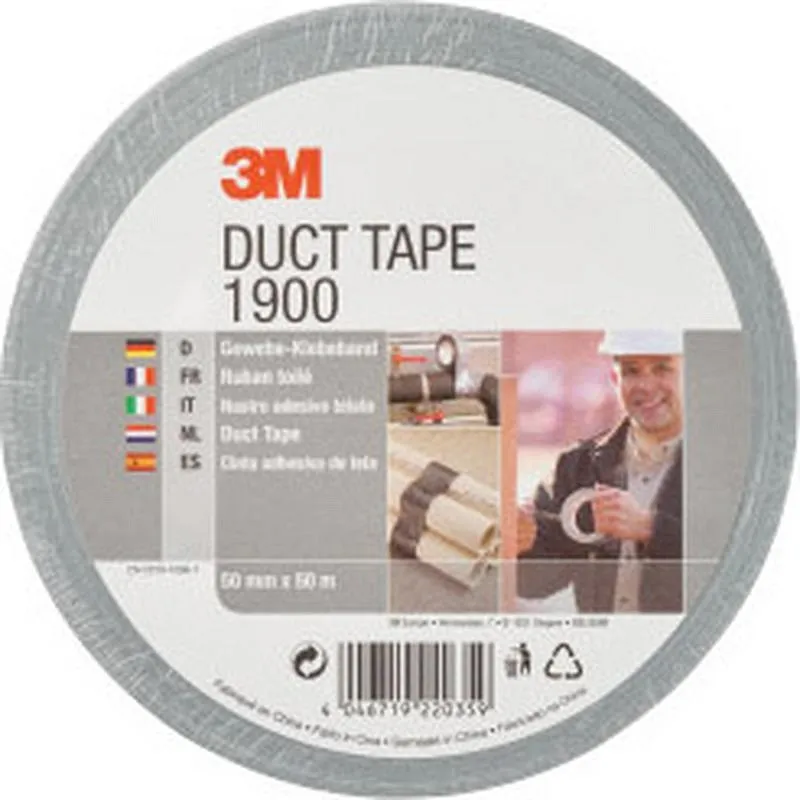 Compra CINTA AMERICANA 1900 50 M X 50 MM PLATA 3M 7000032383 al mejor precio