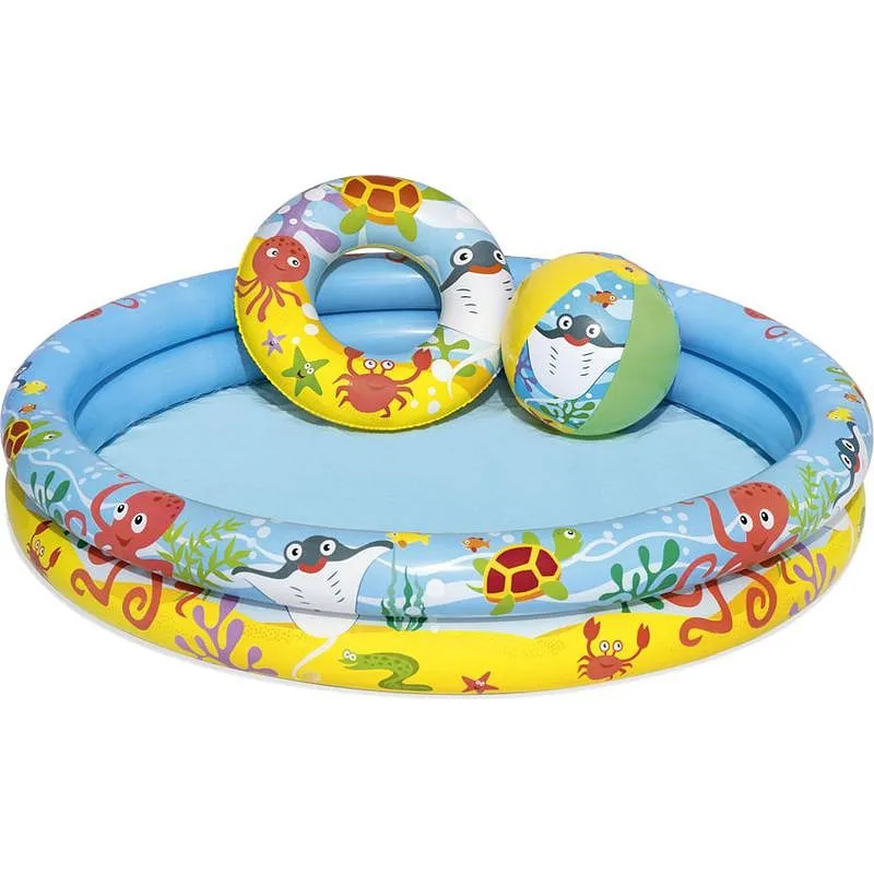 Compra PISCINA HINCHABLE REDONDA PECES diametro 122 X 20 CM BESTWAY 51124 al mejor precio