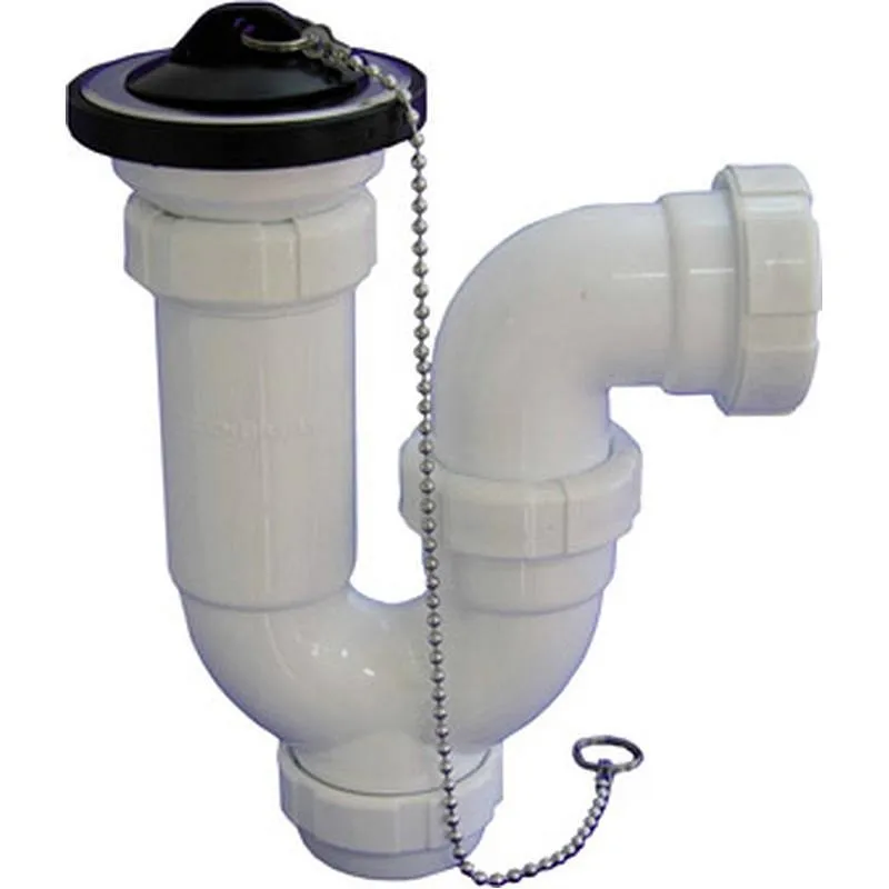 Compra SIFON EVACUACION CURVO diametro70 - 1 1/2 VALVULA T-30C HIDROTECNOAGUA 50058 al mejor precio