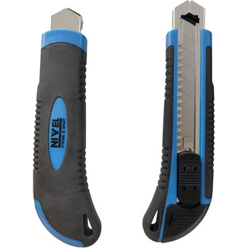 Compra CUTER 18 MM BIMATERIAL AUTOBLOQUEO, INCLUYE 3 CUCHILLAS NIVEL 1001580 al mejor precio