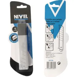 Compra CUCHILLA CUTER 18 MM 10 PIEZAS NIVEL 1001586 al mejor precio