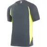 Compra CAMISETA TECNICA POLIESTER GRIS / AMARILLO FLUOR TALLA L VELILLA 105501_ 08_20_L al mejor precio