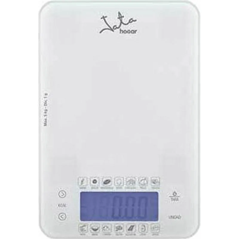 Compra BALANZA COCINA ELECTRICA DIETETICA BLANCA 5 KG JATA HOGAR 762 al mejor precio