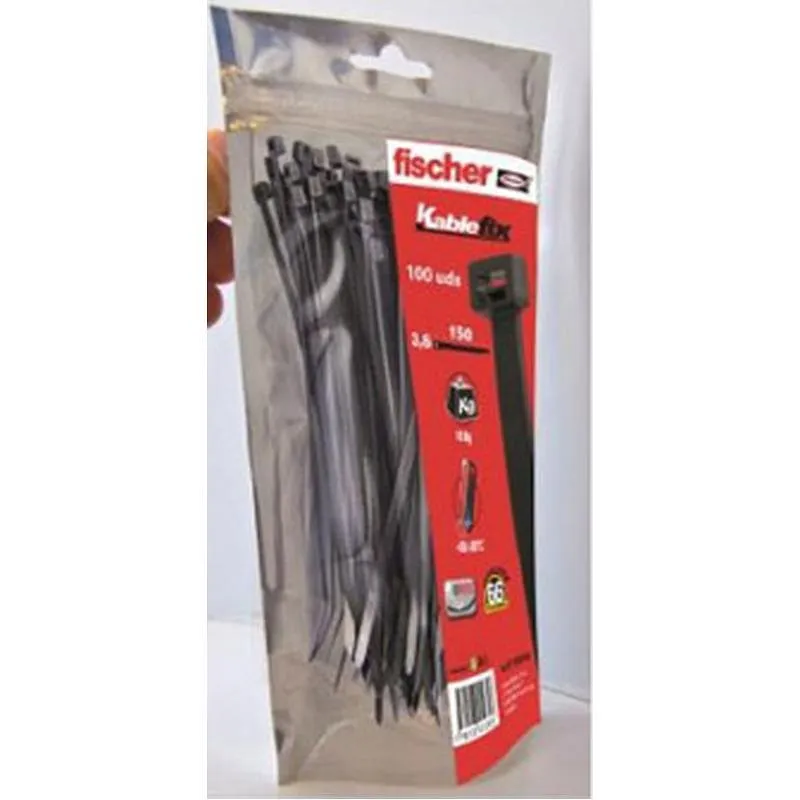 Compra BRIDA NILON DENTADA UBN NEGRA 3,6 X 300 MM 100 UDS FISCHER 69364 al mejor precio