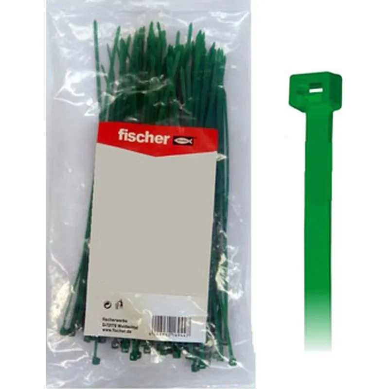 Compra BRIDA NILON DENTADA GBN VERDE 4,6 X 200 MM 100 UDS FISCHER 543928 al mejor precio