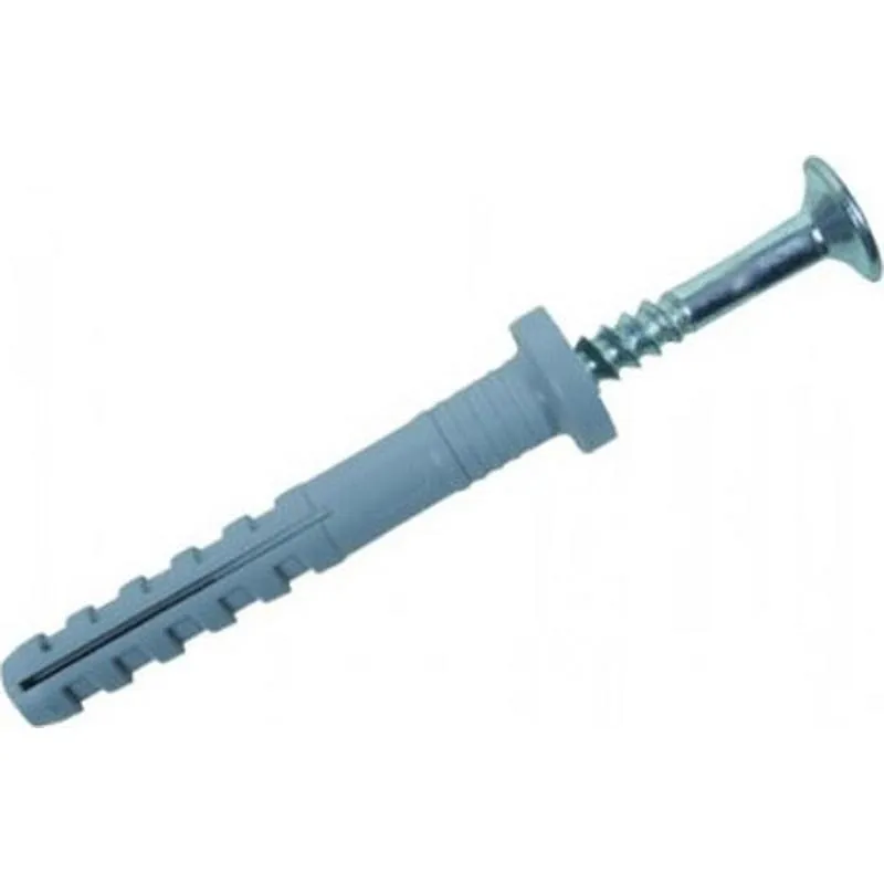 Compra TACO FIJACION CLAVABLE NILON CON TORNILLO CABEZA PLANA 8 X 80 MM 50 UDS SPAX 905080809 al mejor precio