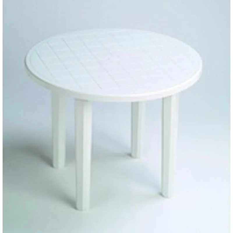 MESA REDONDA RESINA diametro 90 CM BLANCO GARDEN LIFE 4024