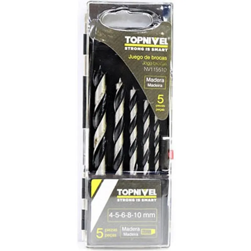 Compra BROCA MAD NIVEL 04-05-06-08-10MM NV115510 5 PZ NIVEL NV115510 al mejor precio