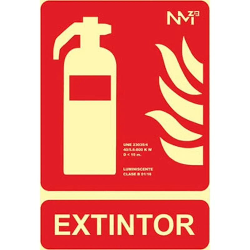 Compra CARTEL SEÑAL 210X300MM LUMINISCENTE PVC EXTINTOR NORMALUZ NORMALUZ B00101 al mejor precio