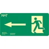 Compra CARTEL SEÑAL 320X160MM LUMINISCENTE PVC SALIDA IZQUIERDA NOR NORMALUZ B11131 al mejor precio