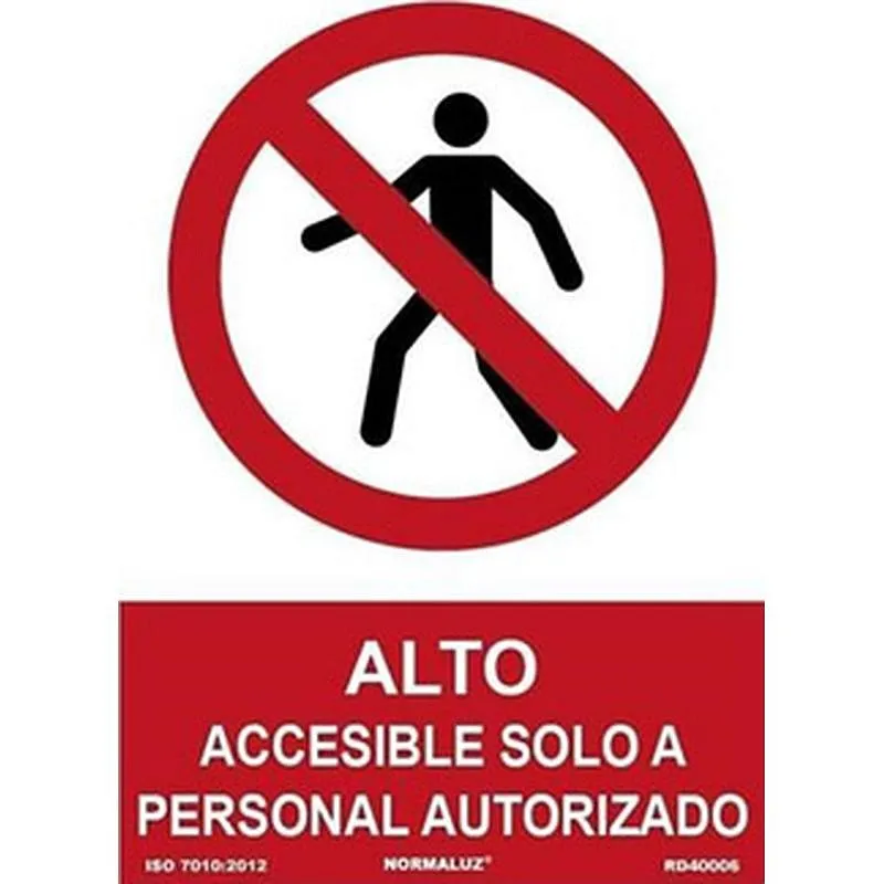 Compra CARTEL SEÑAL 210X300MM PVC SOLO PERSONAL AUT NORMALUZ NORMALUZ RD40006 al mejor precio