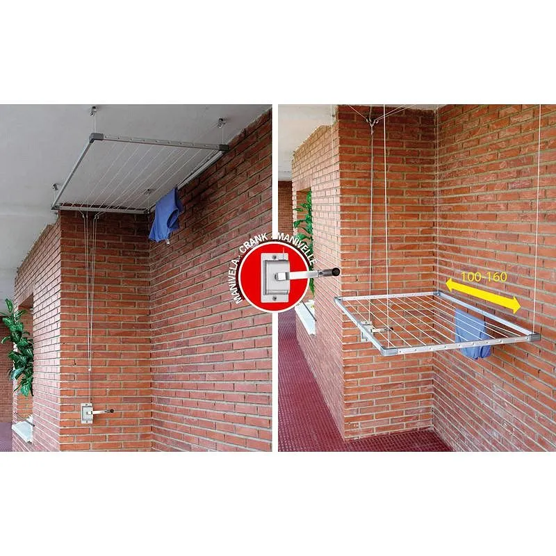 Compra TENDEDERO TECHO EXTENSIBLE ALUMINIO 100-160CM CON MANIVELA TZ TZ 0301051 al mejor precio