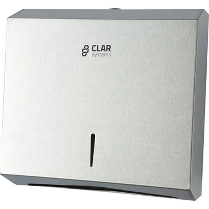 Compra DISPENSADOR TOALLAS Z ECO 340 X 235 X 135 MM ACERO INOX SATINADO CLAR SYSTEMS T4302SA al mejor precio