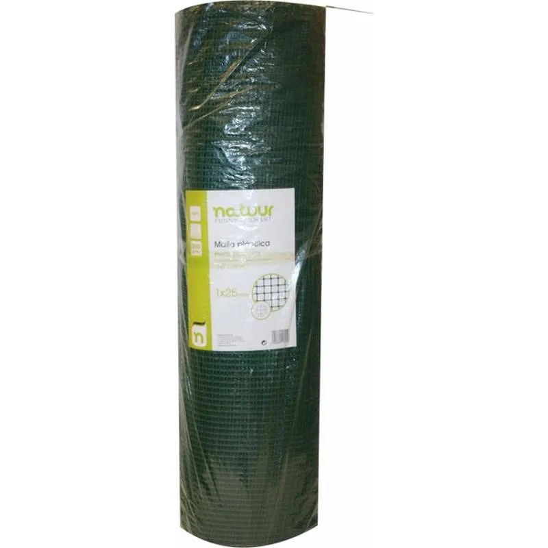 Compra MALLA PLASTICA 10 X 10 MM 310GR/M² 1 X 25 M VERDE NATUUR NT121616 al mejor precio