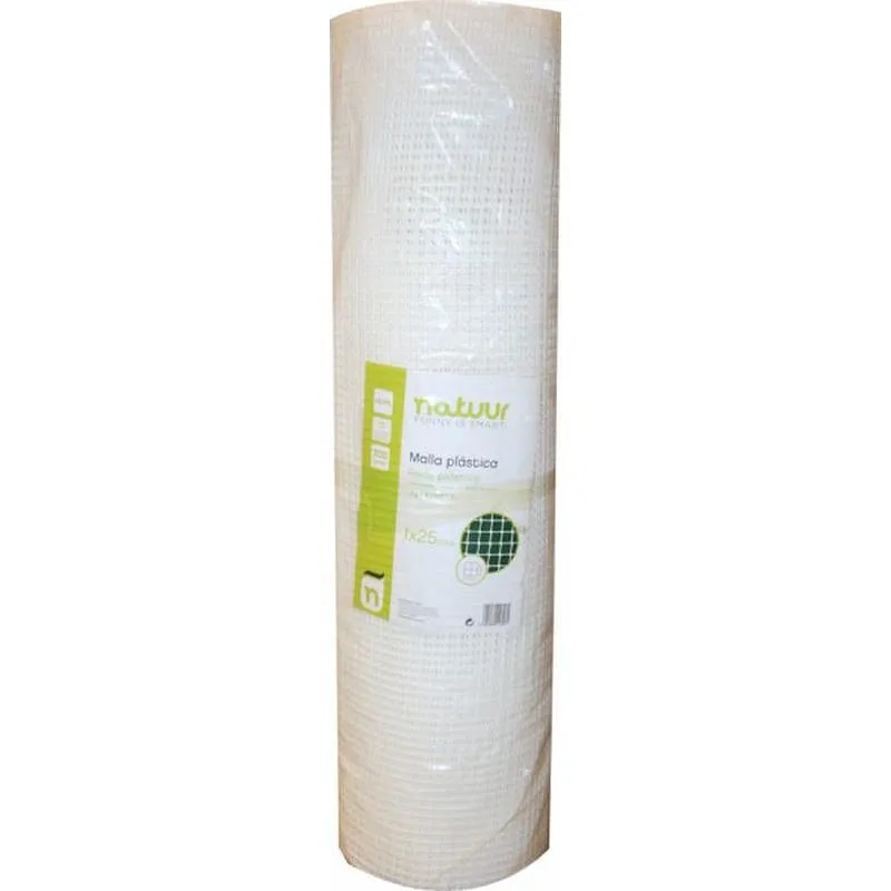 Compra MALLA PLASTICA 10 X 10 MM 310GR/M² 1 X 25 M BLANCO NATUUR NT121617 al mejor precio