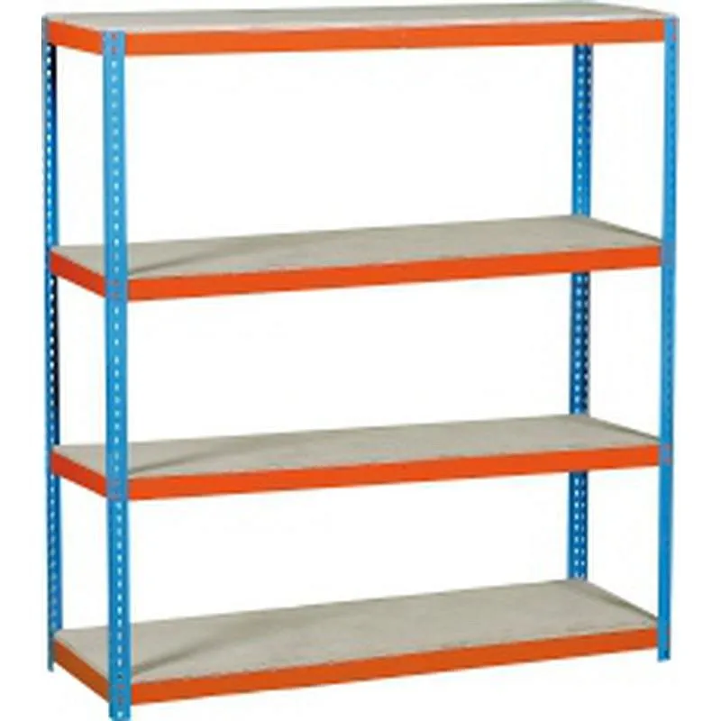 Compra ESTANTERIA METAL 4 ESTANTES MADERA SIN TORNILLOS 200 X 180 X 60 CM AZUL/NARANJA 400KG/EST. SIMONRACK 458100047201868 al mejor precio