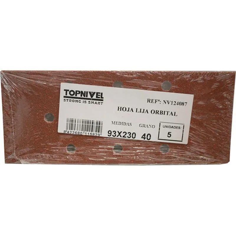 Compra HOJA LIJA ORBITAL 093X230MM PERFOR. GR40 NIVEL 5 PZ NIVEL NV124087 al mejor precio
