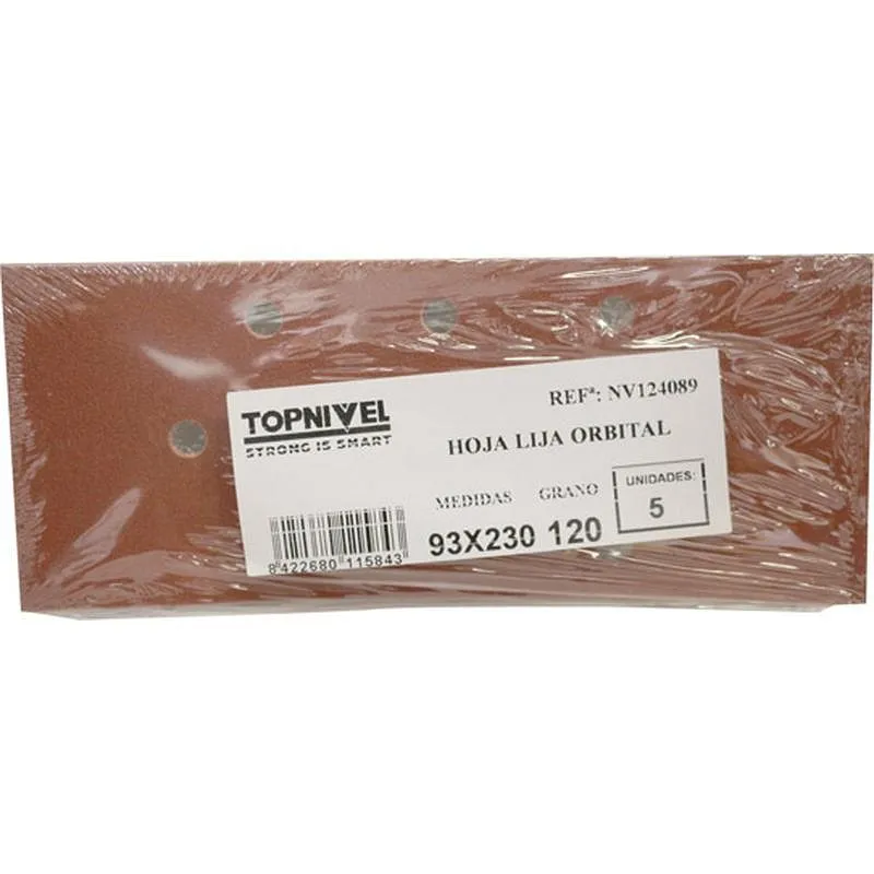 Compra HOJA LIJA ORBITAL 093X230MM PERFOR. GR120 NIVEL 5 PZ NIVEL NV124089 al mejor precio