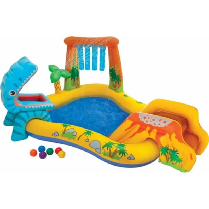 Compra PISCINA HINCHABLE DINOSAURIO 249X191X109CM INTEX 57444 al mejor precio